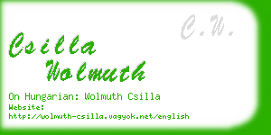 csilla wolmuth business card